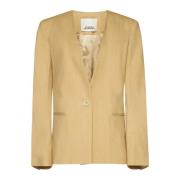 Twill Weave Buttoned Jacket