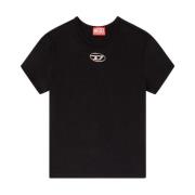 Sort T-shirt med Oval D-logo