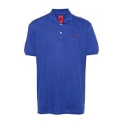 Blå Logo Jersey Polo Skjorte