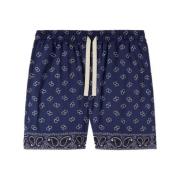 Blå Bermuda shorts cashmere print