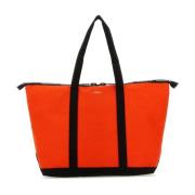 Fluo Orange Canvas Shopping Bag
