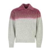 Strækbar tofarvet akryl sweater