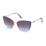 Stilfulde solbriller med blå gradientlinse