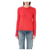 Rød Cable-Knit Crewneck Sweater