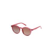 Polariserede solbriller i pink og brun