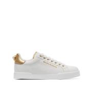 Hvide Sneakers med Faux-Perle Pynt