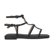 Dobbelt armbånd flad sandal