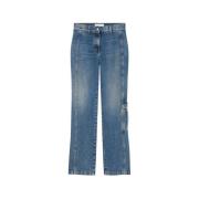 Højtaljede Faded Jeans Cargo Lomme