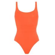 Orange Tank Swimsuit Stretch Design