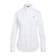 Hvid Stretch Skjorte Klassisk Stil