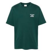 Mørkegrøn Slogan T-shirt og Polo