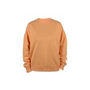 Orange Mesh Sweatshirt med Logo Print