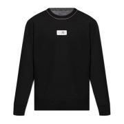 Sweater med Logo Patch
