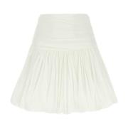 Hvid Taffeta Pant-Skirt