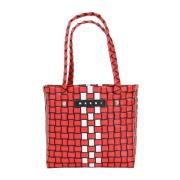 Rød Box Basket Håndtaske til Kvinder