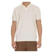 Ribbed Polo T-shirts og Polos Cream