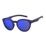 Blå polariserede plastikstel solbriller