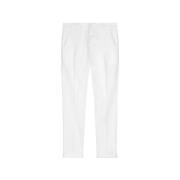 Hvide bomuld stræk slim fit bukser