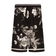 Blomstret Silke Shorts
