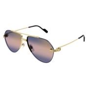 Guld Aviator Solbriller Triple Gradient