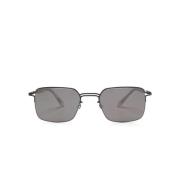 Sorte ovale solbriller med polariserede linser