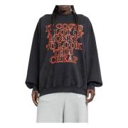 Sort Crewneck Dyr Sweatshirt