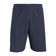 Blå Bomuld Bermuda Shorts