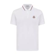 Tricolour Trim Logo Patch Polo Shirt