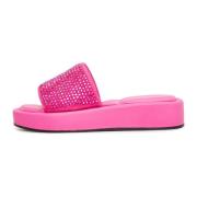 Fuchsia Jewel Platform Mule