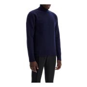 Merino Wool High-Neck Pullover Sweater