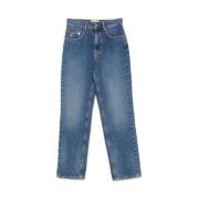 Blå Denim Straight Fit Jeans