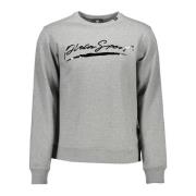 Grå Bomuldssweater med Print