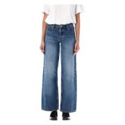 Højtaljede Wide-Leg Indigo Jeans