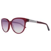 Rød Bourgogne Dame Solbrille Acetat