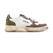MultiColour Sneakers med Distressed Finish