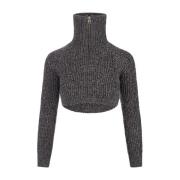 Grå Melange Cashmere Uld Sweater