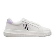 Bright White Pastel Lilac Sneakers