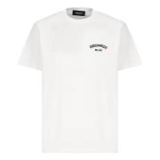 Hvid T-shirt med broderet logo