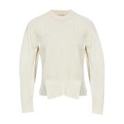 Hvid Chevron Korset Sweater