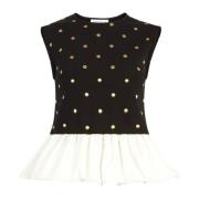 Sort Polka Dot Peplum Top