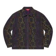 Gradient Jacquard Denim Work Jacket