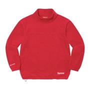 Rød Mock Neck Pullover Polartec Fleece