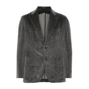 Antracit Bomuld Kashmir Blazer