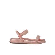 Glitrende flad sandal