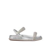 Glitrende flad sandal