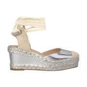 Flettet Læder Kile Sandal