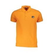 Orange Bomuld Polo Shirt med Applique