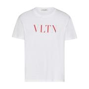 Hvid VLTN T-shirt med rød tryk