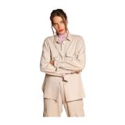 Beige Jersey Field Jacket