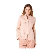 Pink Field Jacket med Feminint Touch